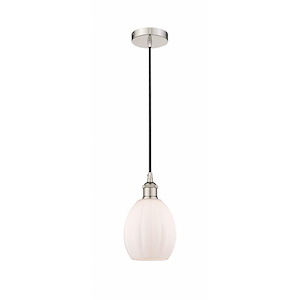 Eaton - 1 Light Cord Hung Mini Pendant In Industrial Style-10.75 Inches Tall and 5.5 Inches Wide