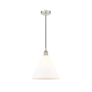 Berkshire - 1 Light Cord Hung Mini Pendant In Modern Style-14 Inches Tall and 12 Inches Wide