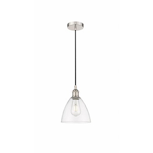 Edison Dome - 1 Light Cord Hung Mini Pendant In Industrial Style-10.25 Inches Tall and 7.5 Inches Wide - 1289745