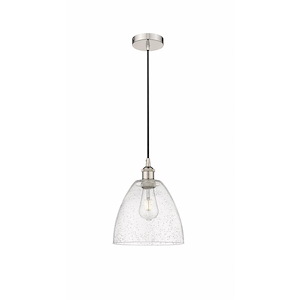 Edison Dome - 1 Light Cord Hung Mini Pendant In Industrial Style-12.25 Inches Tall and 9 Inches Wide - 1289779