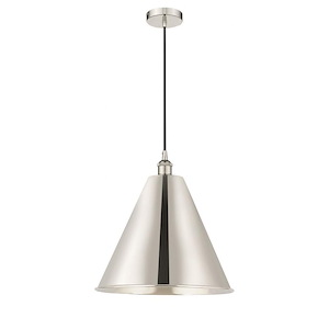 Edison Cone - 1 Light Cord Hung Mini Pendant In Industrial Style-18.75 Inches Tall and 16 Inches Wide - 1289803