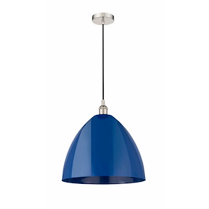 Plymouth Dome - 1 Light Cord Hung Mini Pendant In Industrial Style-18.75 Inches Tall and 16 Inches Wide - 1289768