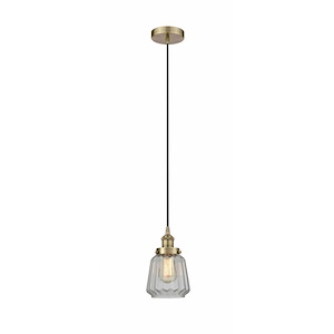 Chatham - 1 Light Mini Pendant In Art Deco Style-11.75 Inches Tall and 7 Inches Wide - 1289775