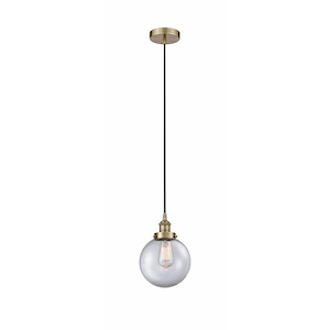 Beacon - 1 Light Mini Pendant In Industrial Style-11.5 Inches Tall and 8 Inches Wide