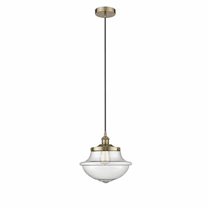 Oxford - 1 Light Cord Hung Mini Pendant In Modern Style-12.13 Inches Tall and 11.75 Inches Wide