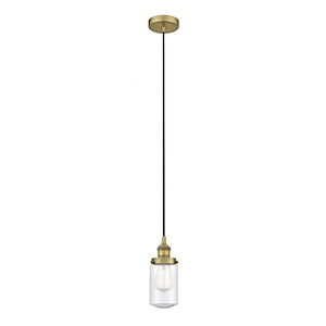 Dover - 1 Light Mini Pendant In Traditional Style-10.25 Inches Tall and 4.5 Inches Wide