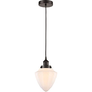 Bullet - 100W 1 LED Cord Hung Mini Pendant-11 Inch Tall and 7 Inch Wide - 1426430