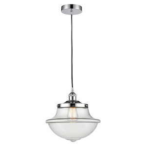 Oxford - 1 Light Cord Hung Mini Pendant In Modern Style-12.13 Inches Tall and 11.75 Inches Wide