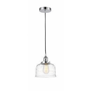 Bell - 1 Light Cord Hung Mini Pendant In Modern Style-9.5 Inches Tall and 8 Inches Wide