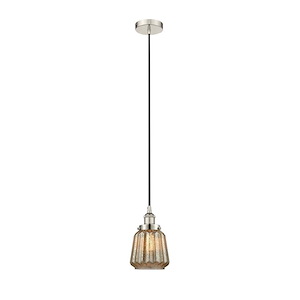 Chatham - 1 Light Mini Pendant In Art Deco Style-11.75 Inches Tall and 7 Inches Wide