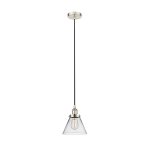 Cone - 1 Light Mini Pendant In Industrial Style-9.75 Inches Tall and 7.75 Inches Wide - 1289772