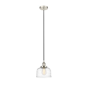 Bell - 1 Light Cord Hung Mini Pendant In Modern Style-9.5 Inches Tall and 8 Inches Wide - 1289797