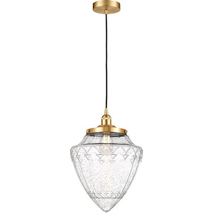 Bullet - 100W 1 LED Cord Hung Mini Pendant-16 Inch Tall and 12 Inch Wide - 1426533