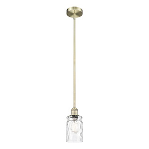 Candor - 1 Light Stem Hung Mini Pendant-9.5 Inch Tall and 4.75 Inch Wide - 1387734