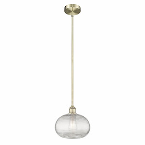 Ithaca - 1 Light Stem Hung Mini Pendant In Industrial Style-9 Inches Tall and 10 Inches Wide