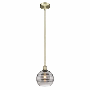 Rochester - 1 Light Stem Hung Mini Pendant In Industrial Style-9.38 Inches Tall and 8 Inches Wide