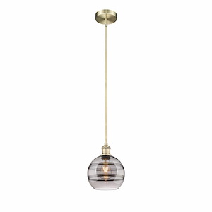 Rochester - 1 Light Stem Hung Mini Pendant In Industrial Style-9.38 Inches Tall and 8 Inches Wide - 1330274