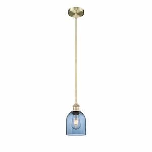 Bella - 1 Light Stem Hung Mini Pendant In Industrial Style-9 Inches Tall and 5.5 Inches Wide - 1330330