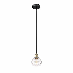 Rochester - 1 Light Stem Hung Mini Pendant In Industrial Style-7.38 Inches Tall and 5.88 Inches Wide - 1330314
