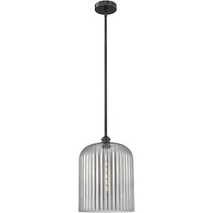 Bridal Veil - 1 Light 12" Stem Hung Mini Pendant-8.5 Inch Tall and 5 Inch Wide - 1426522
