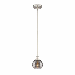 Rochester - 1 Light Stem Hung Mini Pendant In Industrial Style-7.38 Inches Tall and 5.88 Inches Wide