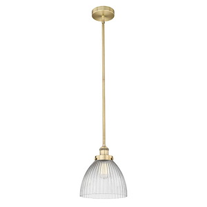 Seneca Falls - 1 Light Stem Hung Mini Pendant-10.5 Inch Tall and 9.5 Inch Wide - 1426494