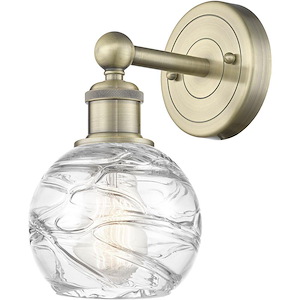 Athens Deco Swirl - 1 Light Wall Sconce-10.38 Inch Tall and 5.88 Inch Wide - 1289811