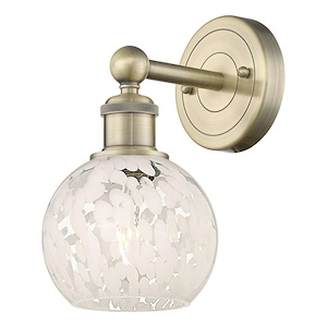 White Mouchette - 1 Light Wall Sconce In Modern Style-10.25 Inches Tall and 6 Inches Wide