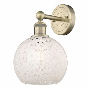 White Mouchette - 1 Light Wall Sconce In Modern Style-12.25 Inches Tall and 8 Inches Wide