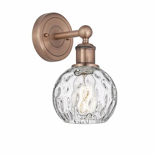 Athens Water Glass - 1 Light Wall Sconce In Industrial Style-10.5 Inches Tall and 6 Inches Wide - 1316759