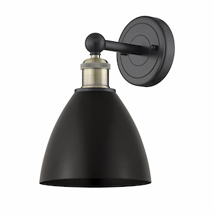 Metal Bristol - 1 Light Wall Sconce In Industrial Style-12 Inches Tall and 7.5 Inches Wide