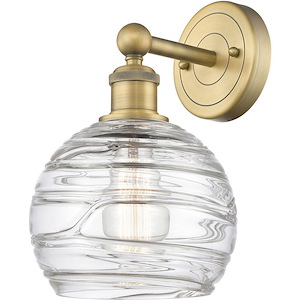 Athens Deco Swirl - 1 Light Wall Sconce-12.13 Inch Tall and 8 Inch Wide - 1311304