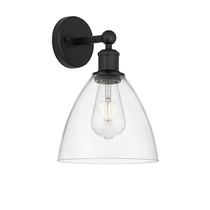 Bristol Glass - 1 Light Wall Sconce In Industrial Style-12 Inches Tall and 7.5 Inches Wide - 1289854