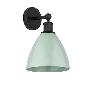 Plymouth Dome - 1 Light Wall Sconce In Industrial Style-10.75 Inches Tall and 7.5 Inches Wide - 1289879