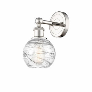 Athens Deco Swirl - 1 Light Wall Sconce In Industrial Style-10.5 Inches Tall and 6 Inches Wide - 1316780