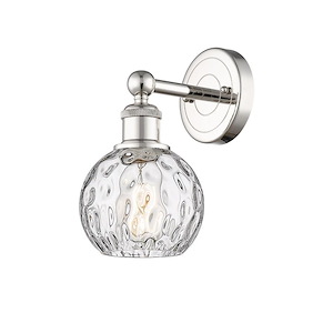 Athens Water Glass - 1 Light Wall Sconce In Industrial Style-10.5 Inches Tall and 6 Inches Wide - 1316759