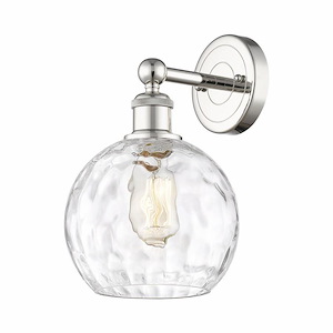 Athens Water Glass - 1 Light Wall Sconce In Modern Style-12.88 Inches Tall and 8 Inches Wide