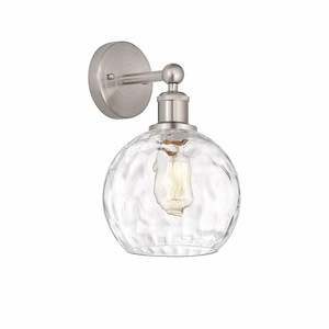 Athens Water Glass - 1 Light Wall Sconce In Modern Style-12.88 Inches Tall and 8 Inches Wide - 1311305