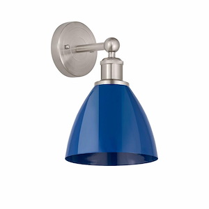 Plymoth Dome - 1 Light Wall Sconce In Modern Style-12 Inches Tall and 7.5 Inches Wide