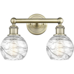 Athens Deco Swirl - 2 Light Bath Vanity-10.38 Inch Tall and 14.88 Inch Wide - 1289818