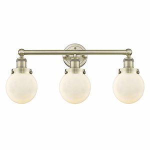 Beacon - 3 Light Bath Vanity In Industrial Style-10 Inches Tall and 24.5 Inches Wide
