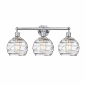 Athens Deco Swirl - 3 Light Bath Vanity In Modern Style-12.88 Inches Tall and 26 Inches Wide
