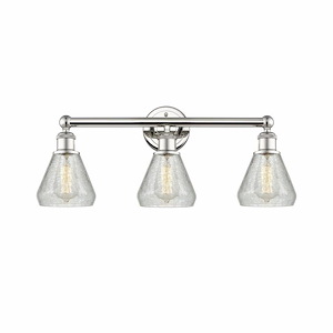 Conesus - 3 Light Bath Vanity In Industrial Style-12.5 Inches Tall and 24 Inches Wide