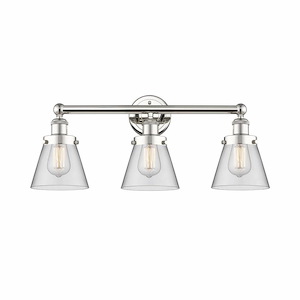 Cone - 3 Light Bath Vanity In Industrial Style-10 Inches Tall and 24.5 Inches Wide - 1316838