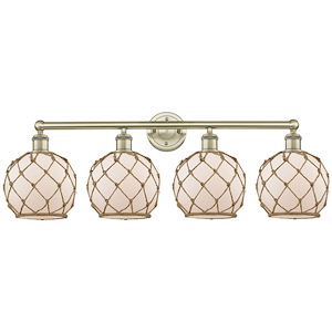 Farmhouse Rope - 4 Light Bath Vanity-12.25 Inch Tall and 35 Inch Wide - 1387814