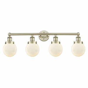 Beacon - 4 Light Bath Vanity In Industrial Style-10 Inches Tall and 33.5 Inches Wide