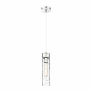 Boreas - 1 Light Cord Hung Mini Pendant-13 Inch Tall and 3 Inch Wide - 1364532