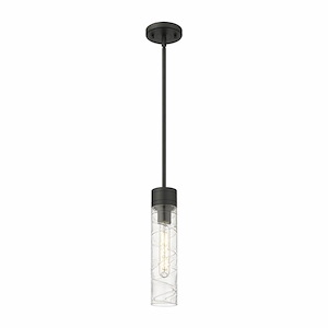 Boreas - 1 Light Stem Hung Mini Pendant-13 Inch Tall and 3 Inch Wide - 1364581