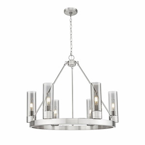 Boreas - 6 Light 8 Inch Shade Chandelier-24 Inch Tall and 29 Inch Wide - 1375765