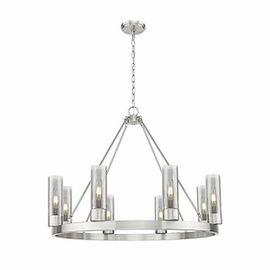 Boreas - 8 Light 8 Inch Shade Chandelier-28 Inch Tall and 36 Inch Wide - 1375767